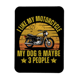Hund Motorrad Magnet