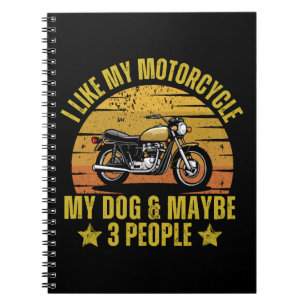 Hund Motorrad Notizblock