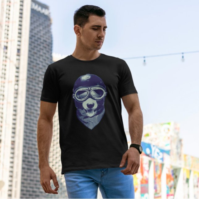 Hund-Motorradhelm T-Shirt (Von Creator hochgeladen)