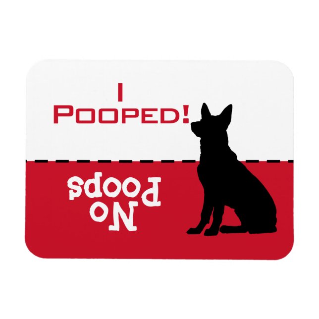 Hund muss pompös Kack Magnet gehen, deutscher Hirt (Horizontal)