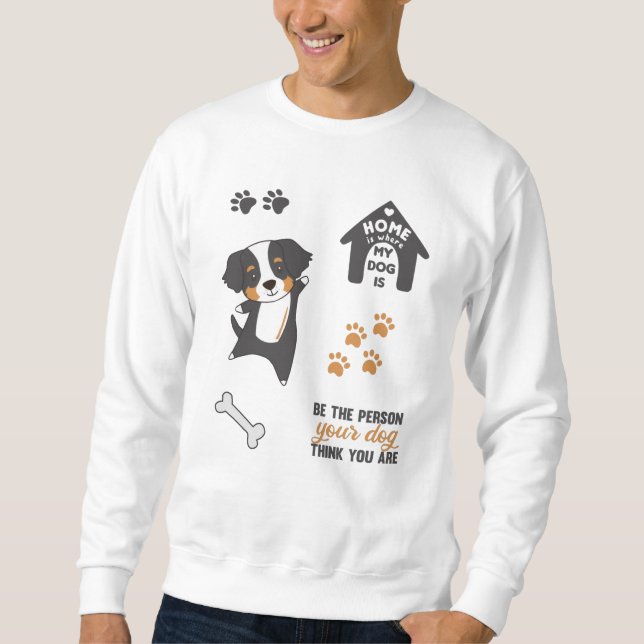 Hund Niedlich Sticker Set Bernese Mountain Sweatshirt (Vorderseite)