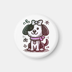 Hund, Niedlich, Zeichnung Magnet