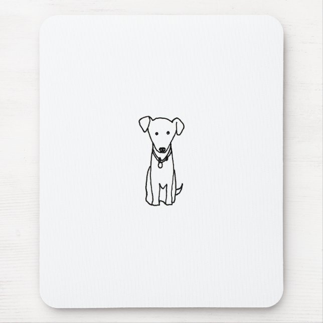 Hund - niedliche Spaßlinie, die den Mousepad (Vorne)