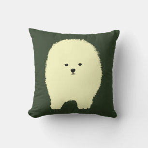 Hund, Niedlicher Spitz, flauschiger Haustier zeich Kissen