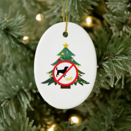 Hund No Pee Sign Keramik Ornament