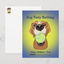Hund Party Geburtstag. Personalisiertes Design im 