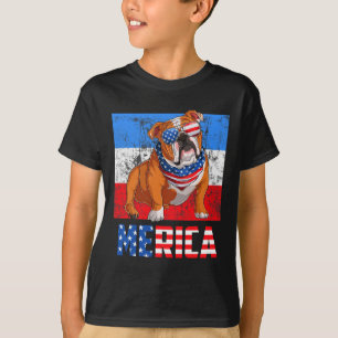 Hund Patriotic USA 4. Juli Amerikanische Flagge Me T-Shirt