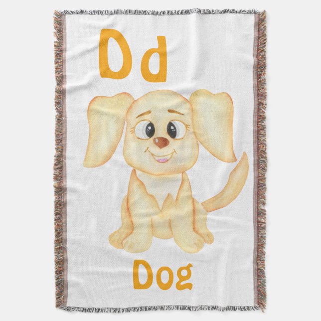 Hund personalisieren ABC: Buchstabe D - Ihren Name Decke (Vorderseite Vertikal)