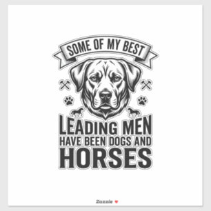 Hund Pferd Liebhaber Vintage Leading Men Design_1 Aufkleber
