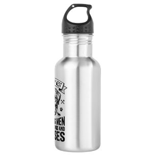 Hund Pferd Liebhaber Vintage Leading Men Design_1 Edelstahlflasche