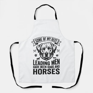 Hund Pferd Liebhaber Vintage Leading Men Design_1 Schürze