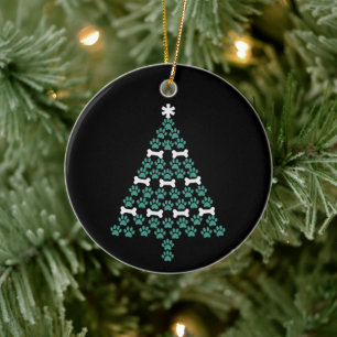 Hund Pfote Weihnachtsbaum Süßes Xmas Geschenk Hund Keramik Ornament