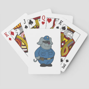 Hund Polizeibeamter Polizei Spielkarten