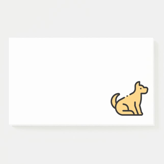 Hund Post-it Klebezettel (Vorderseite)