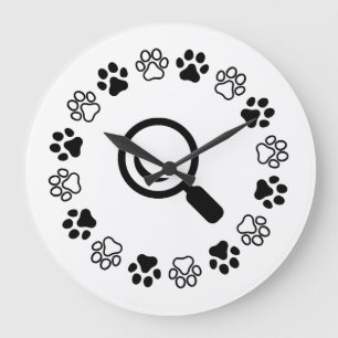 Hund, Puffe finden Große Wanduhr