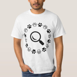 Hund, Puffe finden T-Shirt