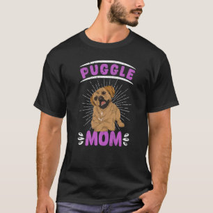 Hund Puggle Mama Hundebesitzer Muttertag Tierbesit T-Shirt