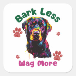 Hund Quadratischer Aufkleber