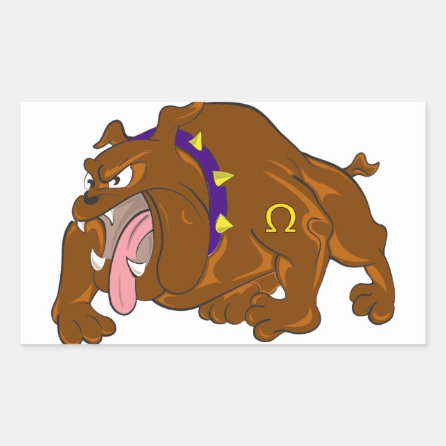 Hund Rechteckiger Aufkleber (Vorderseite)