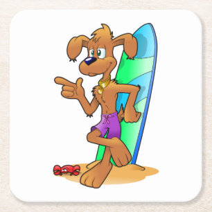 HUND RECHTECKIGER PAPPUNTERSETZER