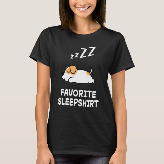 Hund Russel Terrier Hunde Nickerchen Schlafen Schl T-Shirt (Vorderseite)