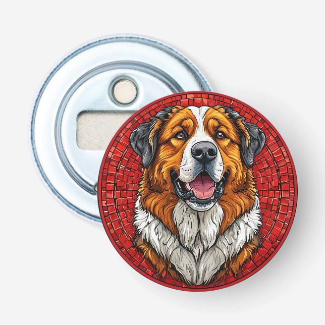 Hund Saint Bernard Flaschenöffner (Vorderseite)