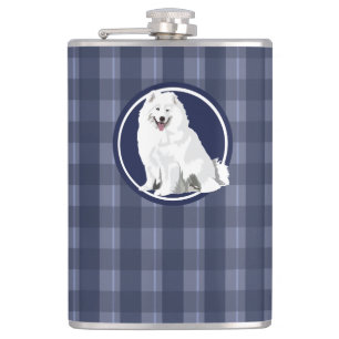 Hund samoyed flachmann