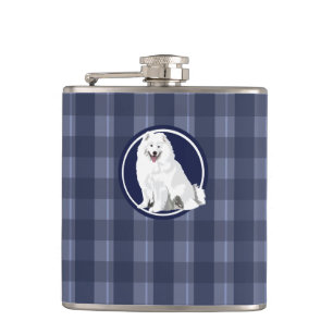 Hund samoyed flachmann