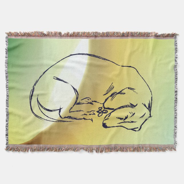 Hund, schlafende Dackel Hundeschwalbe Schuppenklem Decke (Vorderseite)