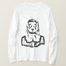 HUND (SCHWARZ UND WEISS) LANG T-Shirt