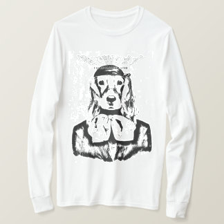HUND (SCHWARZ UND WEISS) LANG T-Shirt