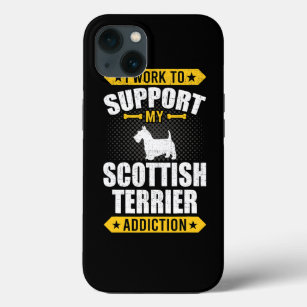 Hund Scottish Terrier Ich arbeite für meinen Schot Case-Mate iPhone Hülle