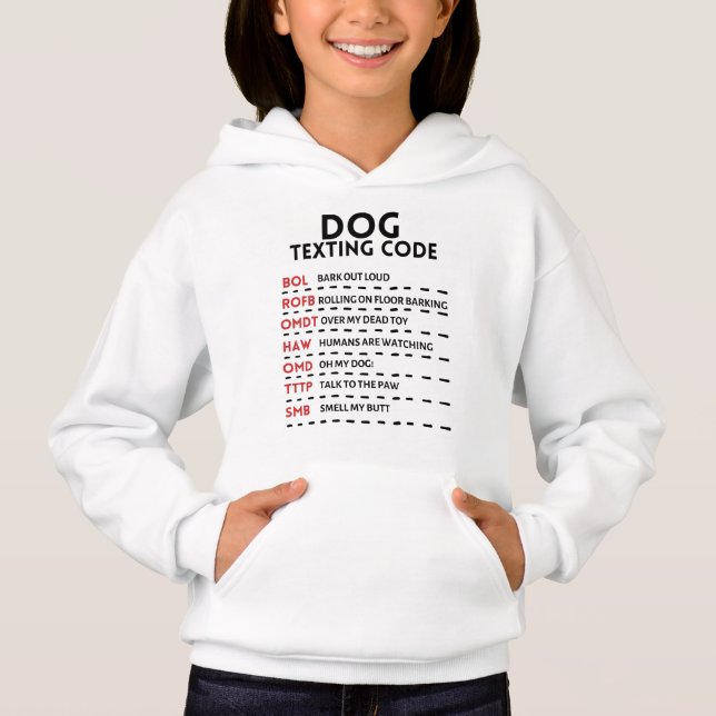 Hund sendet Geheimcode per SMS Hoodie (Vorderseite)