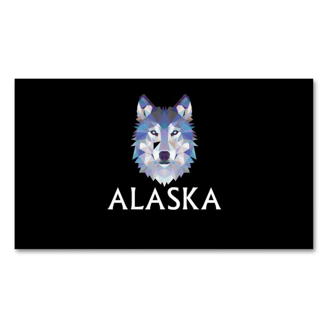 Hund | Siberian Husky Husky Hund Face Magnetische Visitenkarte (Vorderseite)