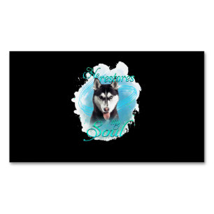 Hund Sibirischer Husky-Hund restauriert mein Sou Magnetische Visitenkarte