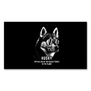 Hund  Sibirischer Husky - Offizieller Hund mit Coo Magnetische Visitenkarte