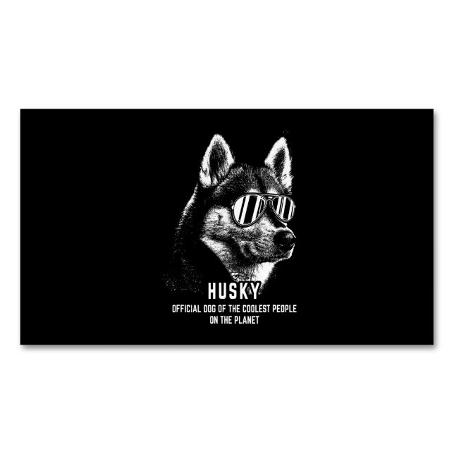 Hund| Sibirischer Husky - Offizieller Hund mit Coo Magnetische Visitenkarte (Vorderseite)
