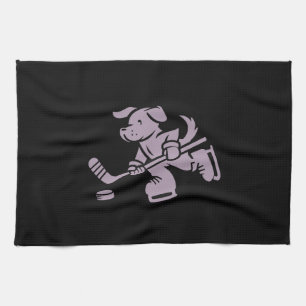 Hund Silhouette Golden Retriever Labrador Hockey Geschirrtuch