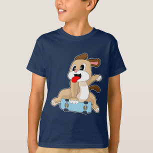 Hund Skater Skateboard T-Shirt
