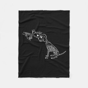 Hund Skeleton Hand Boop Halloween Welpen Hund Love Fleecedecke