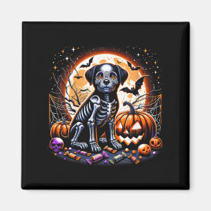 Hund-Skelett Halloween Magnet