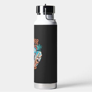 Hund Sommer Stimmung mit Ozean Urlaub Gefühl Trinkflasche