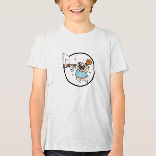 Hund spielt Basketball Tri-Blend Shirt