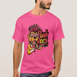 Hund spielt elektrische Gitarre - Lustig Retro Vin T-Shirt