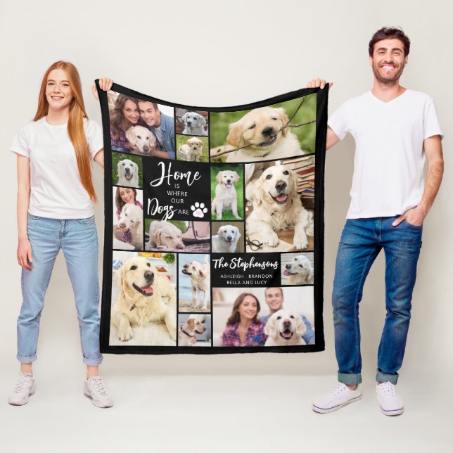 Hund Sprichwort 15 Fotos ZUHAUSE IST, WO UNSERE HU Fleecedecke (Beispiel)