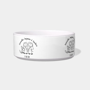 Hund Süße Braut Hochzeit Paar Personalisiert Napf
