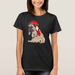 Hund Süßer Mops Retro Schweiz Flagge Stolz T-Shirt