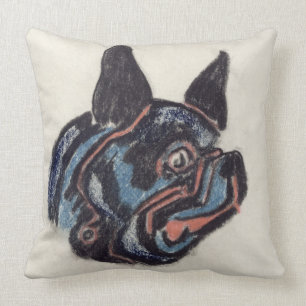 Hund T35228 (Pastell auf Papier) Kissen