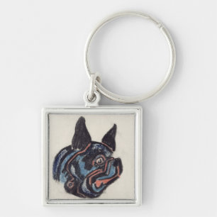 Hund T35228 (Pastell auf Papier) Schlüsselanhänger