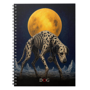 Hund Taschenuhr gothic Surreal Notizblock